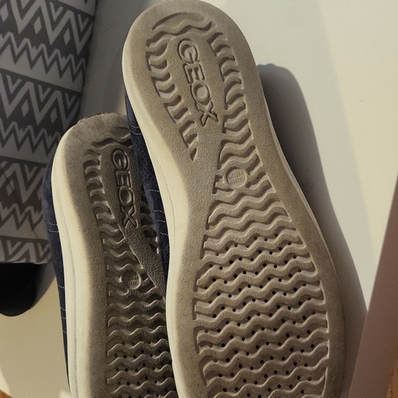 𝅺GEOX Suede Sneakers Respira Blue Size 9 - Picture 4 of 6